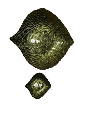 PRINCESS HOUSE EXCLUSIVE NIB Metallic Gold Leaf Platter & Bowl Set Turkey NEW - Thumbnail 6