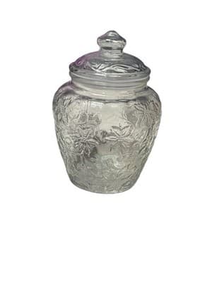 NEW IN BOX! Princess House Fantasia Poinsettia Cookie Canister Jar Set of 2 NIB - Thumbnail 8