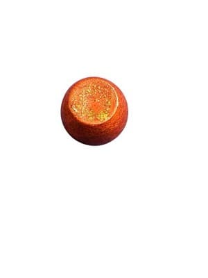 Chinese Style Miniature Ginger Jar Speckled Glaze Orange Red Gold Black Interior - Thumbnail 5