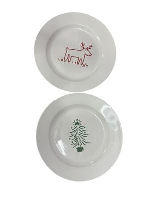 NEW Set of 2 Trish Richman AT HOME International Christmas Dinner Plates 10.5 - Image 1