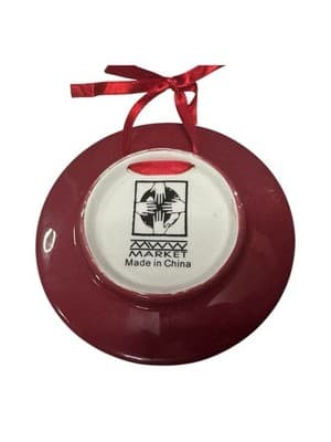 MWW MARKET Ceramic Christmas Mini Plates/Ornaments (Set of 4)-Rustic Red Winter - Thumbnail 7