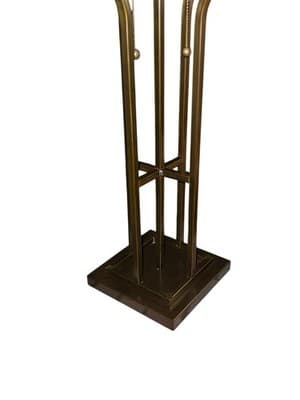 XL 31" Mission Style Slag Glass Table Lamp Arts & Crafts Prairie Pyramid Shade - Thumbnail 13