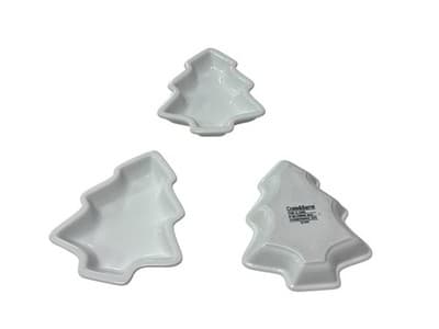 Crate & Barrel BIA Cordon Bleu 3 Pc NEW Christmas Tree Appetizer Plate Set - Thumbnail 3