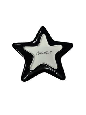 Grasslands Road Black And White Star Christmas Plate Horse And Sley Mistletoe - Thumbnail 2