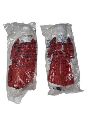 Vintage Silvestri Porcelain Christmas Doll Ornaments - Pair - NOS Sealed in Bag - Thumbnail 4