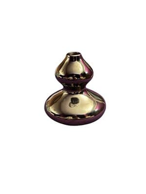 CB2 Polished Chrome Double Gourd Accent Sculpture Modern Barware Finial FREESHIP