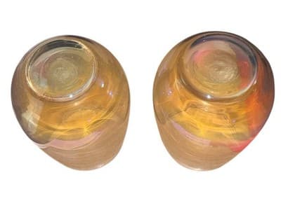 Iridescent Stemless Wine Glasses Set of 2 Holographic Rainbow Effect - Thumbnail 4