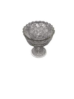 RARE Set of 8 EAPG Flint Glass Compotes Waffle &Thumbprint Antique 1860 PRISTINE - Thumbnail 10