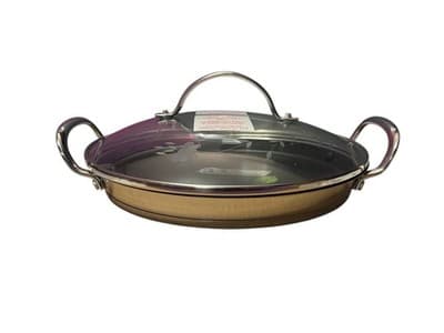 Princess House NIB 9" StainlessSteel Nonstick Mini Griddle With Etched Glass Lid - Image 1