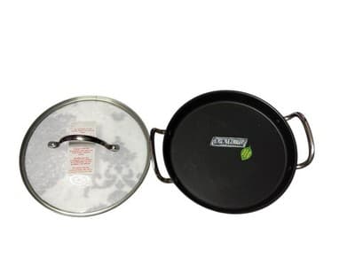 Princess House NIB 9" StainlessSteel Nonstick Mini Griddle With Etched Glass Lid - Thumbnail 4