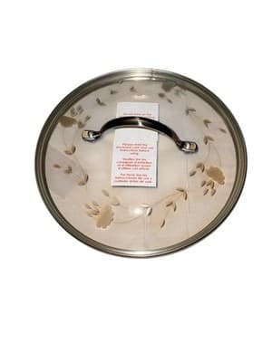 Princess House NIB 9" StainlessSteel Nonstick Mini Griddle With Etched Glass Lid - Thumbnail 7