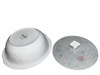 NEW Princess House Moderna 3 Qt Casserole Cook + Serve #4601 White Ceramic NIB - Thumbnail 2