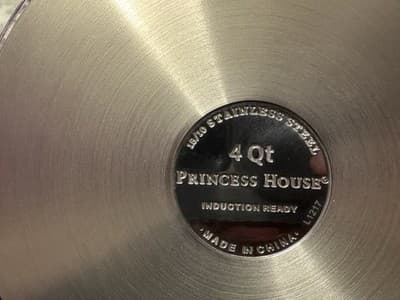 PRINCESS HOUSE 4 Qt Stainless Steel Pot Excalibur Non-Stick Induction Ready NIB - Thumbnail 8