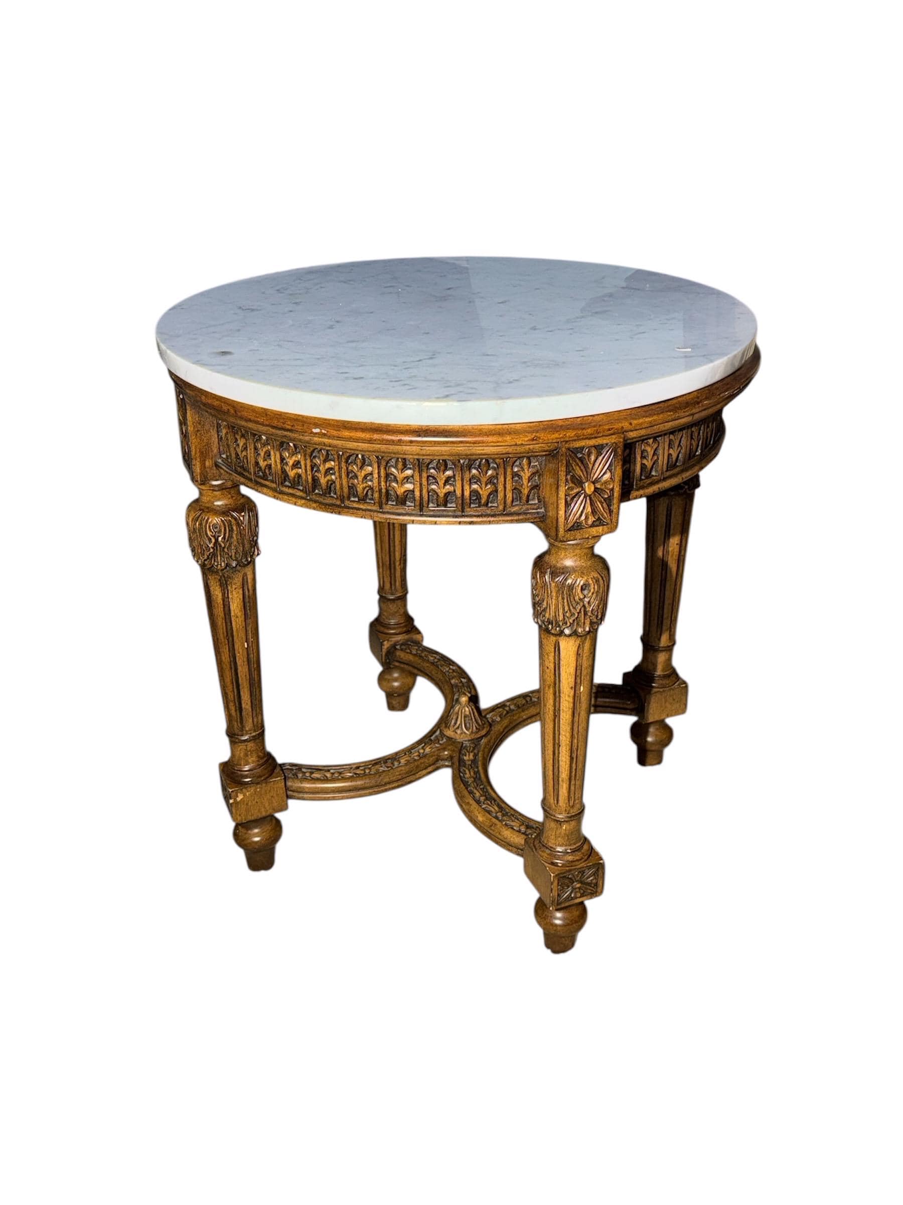 Neoclassical Italian-Style Marble Top Side Table by Hooker Furniture - Image 1