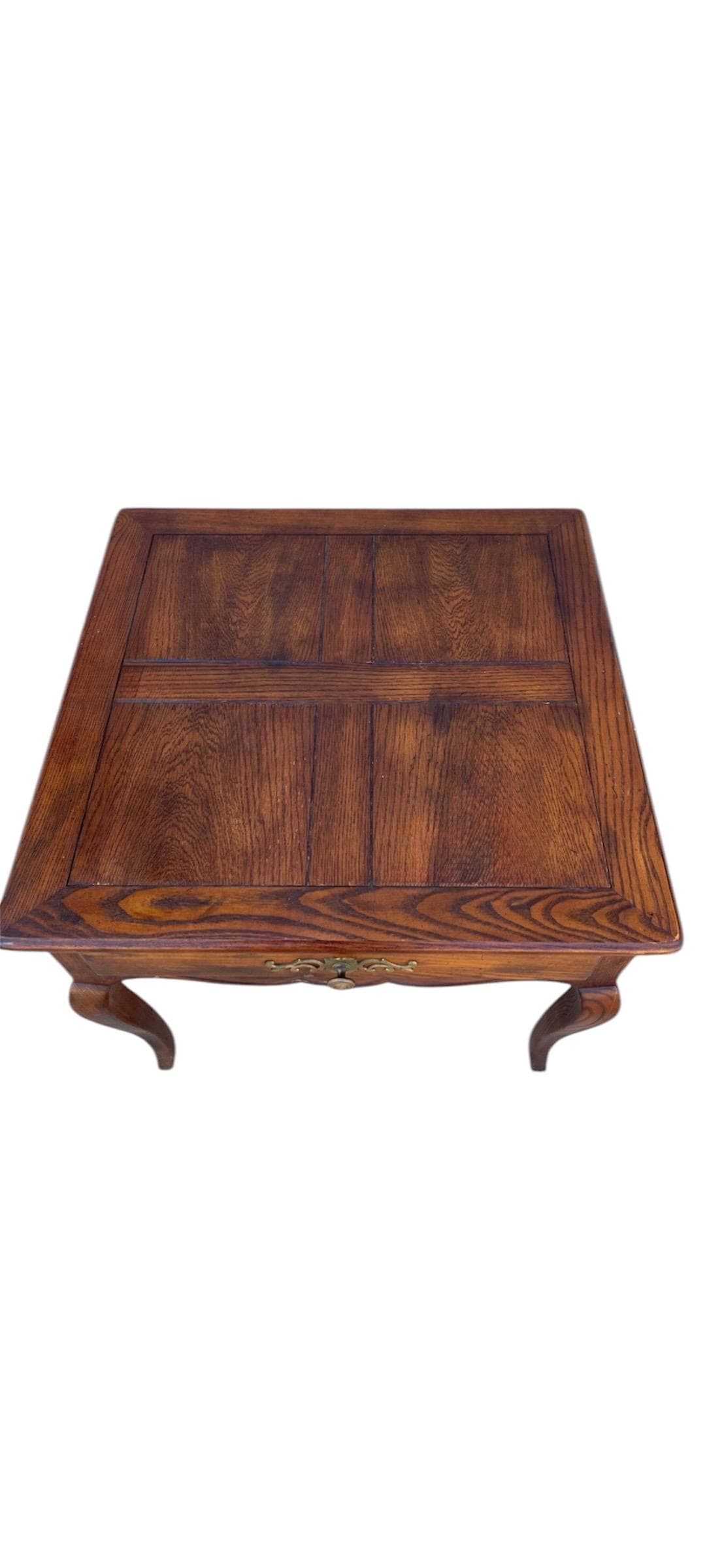 Vintage Henredon French Provincial Parquetry End Tables - Pair - Thumbnail 4