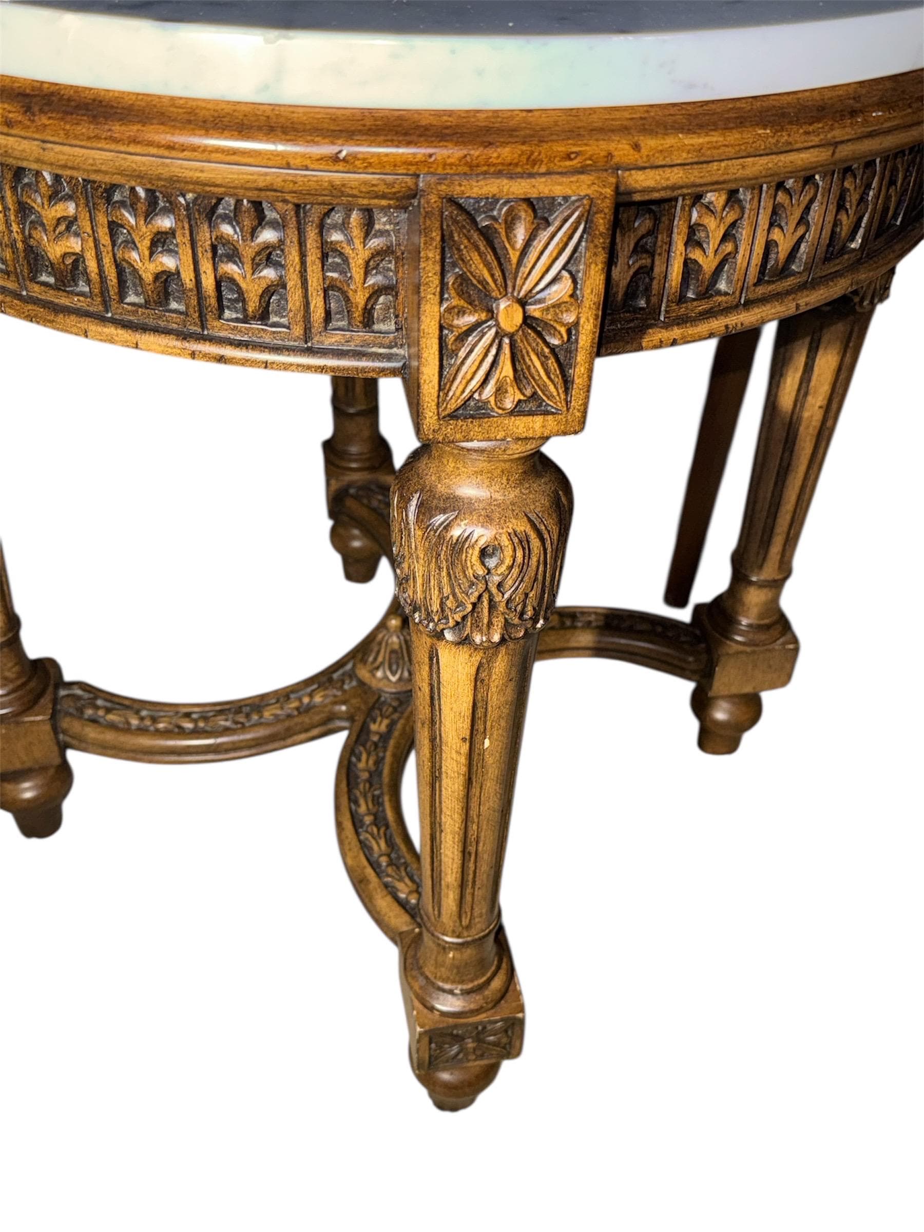 Neoclassical Italian-Style Marble Top Side Table by Hooker Furniture - Thumbnail 8