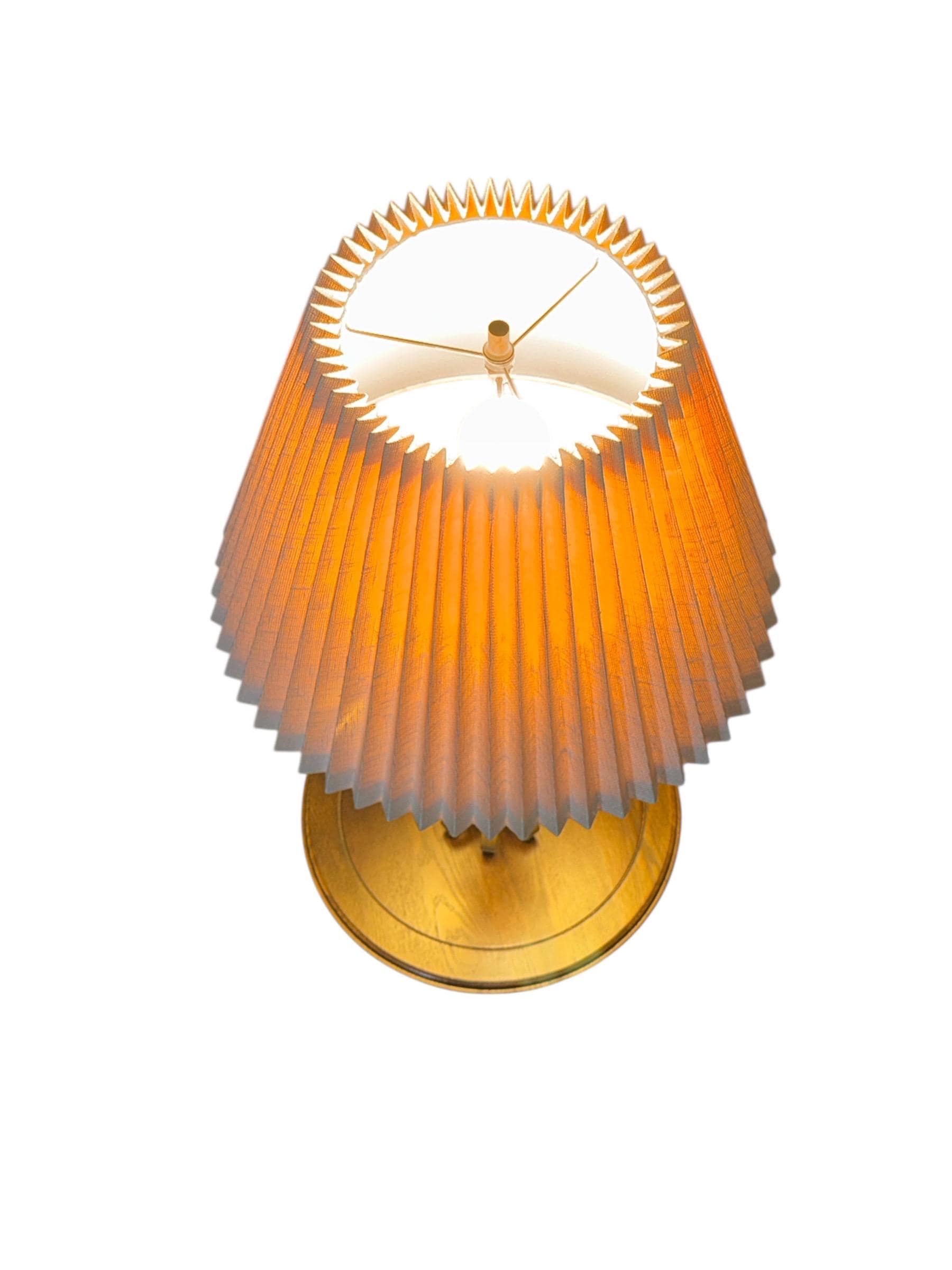 Vintage Hollywood Regency Floor Lamp Table – Gold Barley Twist, Integrated Side Table - Thumbnail 3