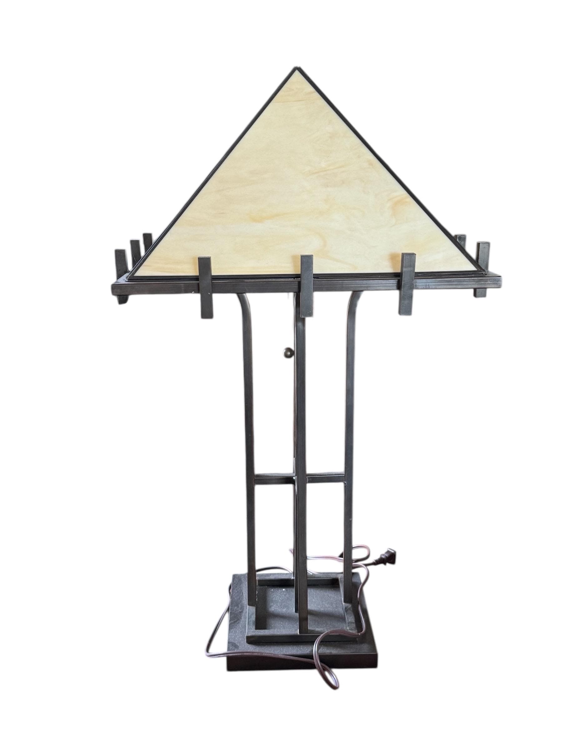 Grand 31" Mission Slag Glass Table Lamp - Thick Prairie Glass - Thumbnail 13