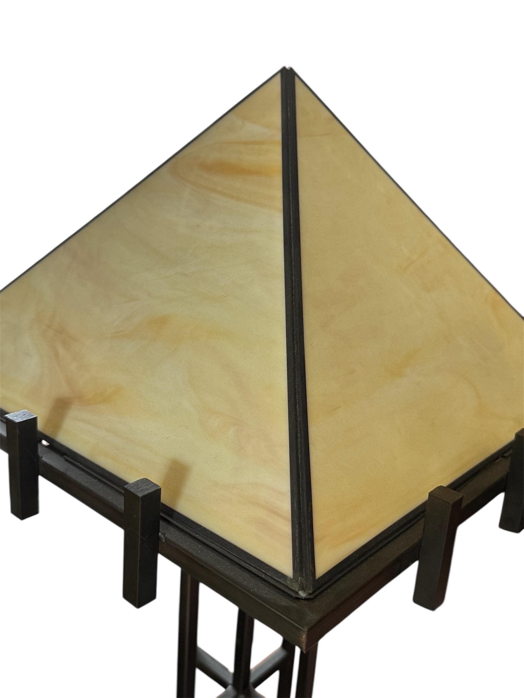 Grand 31" Mission Slag Glass Table Lamp - Thick Prairie Glass - Thumbnail 9