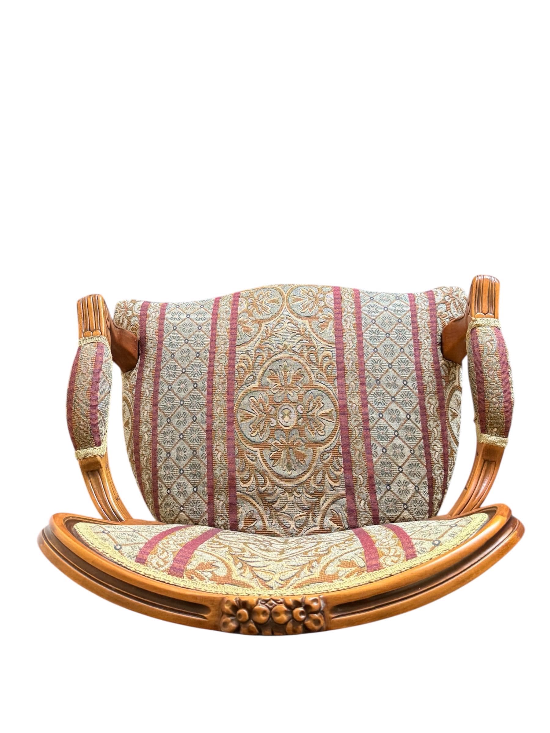 Vintage Louis XV Style Tapestry Armchairs - A Pair by Najarian Furniture - Thumbnail 11