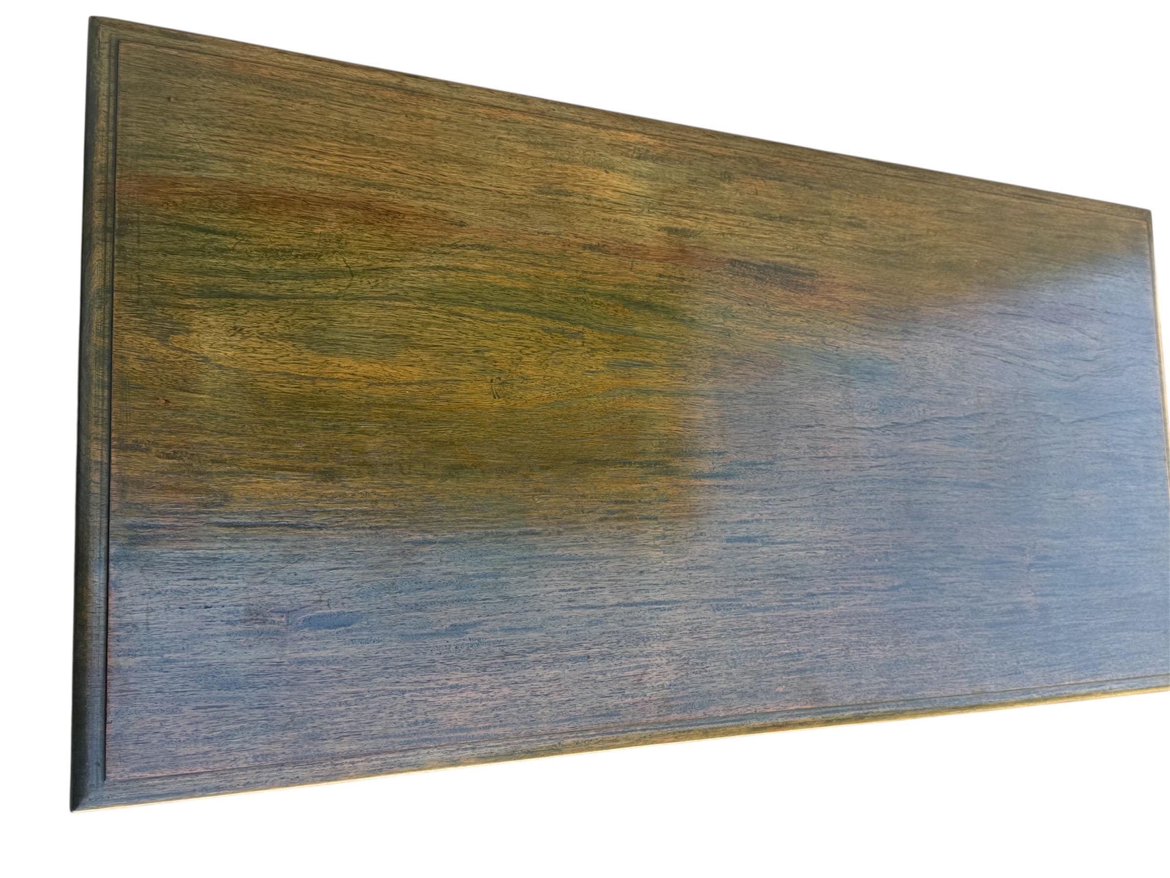 Antique 1920s Philippine Spanish Colonial Coffee Table – Hand-Carved Tropical Hardwood – Barley Twist Solomonic Legs - Thumbnail 7