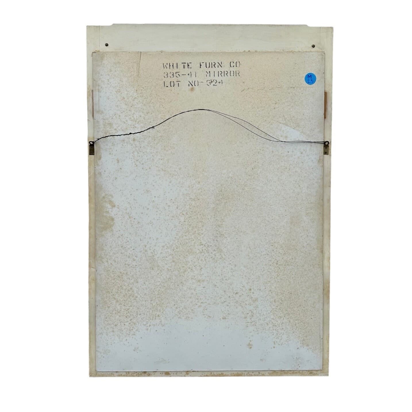 Chinoiserie Mirror 46x31 LOCAL PICKUP Vintage White Furniture Ivory Brass Asian Style - Thumbnail 6