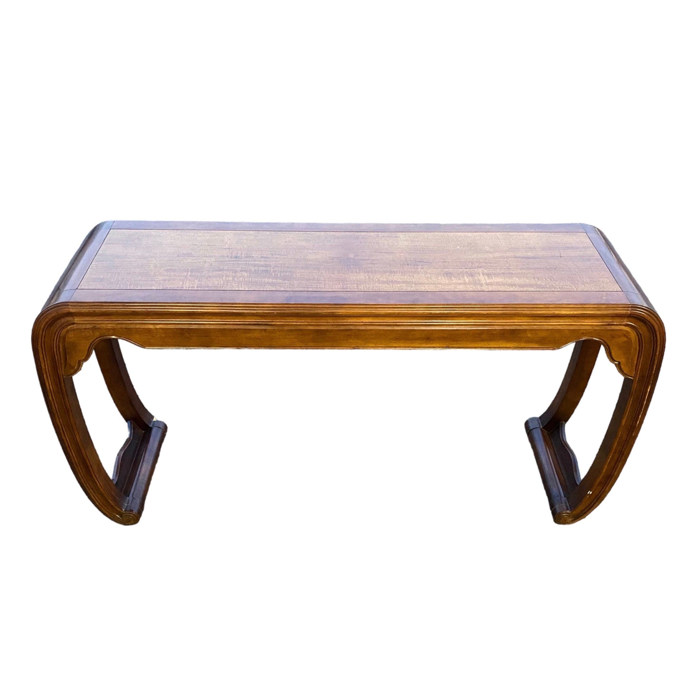 Chinoiserie Console by Henredon Furniture - Vintage Walnut Wood Asian Style Sofa or Entry Table - Image 1