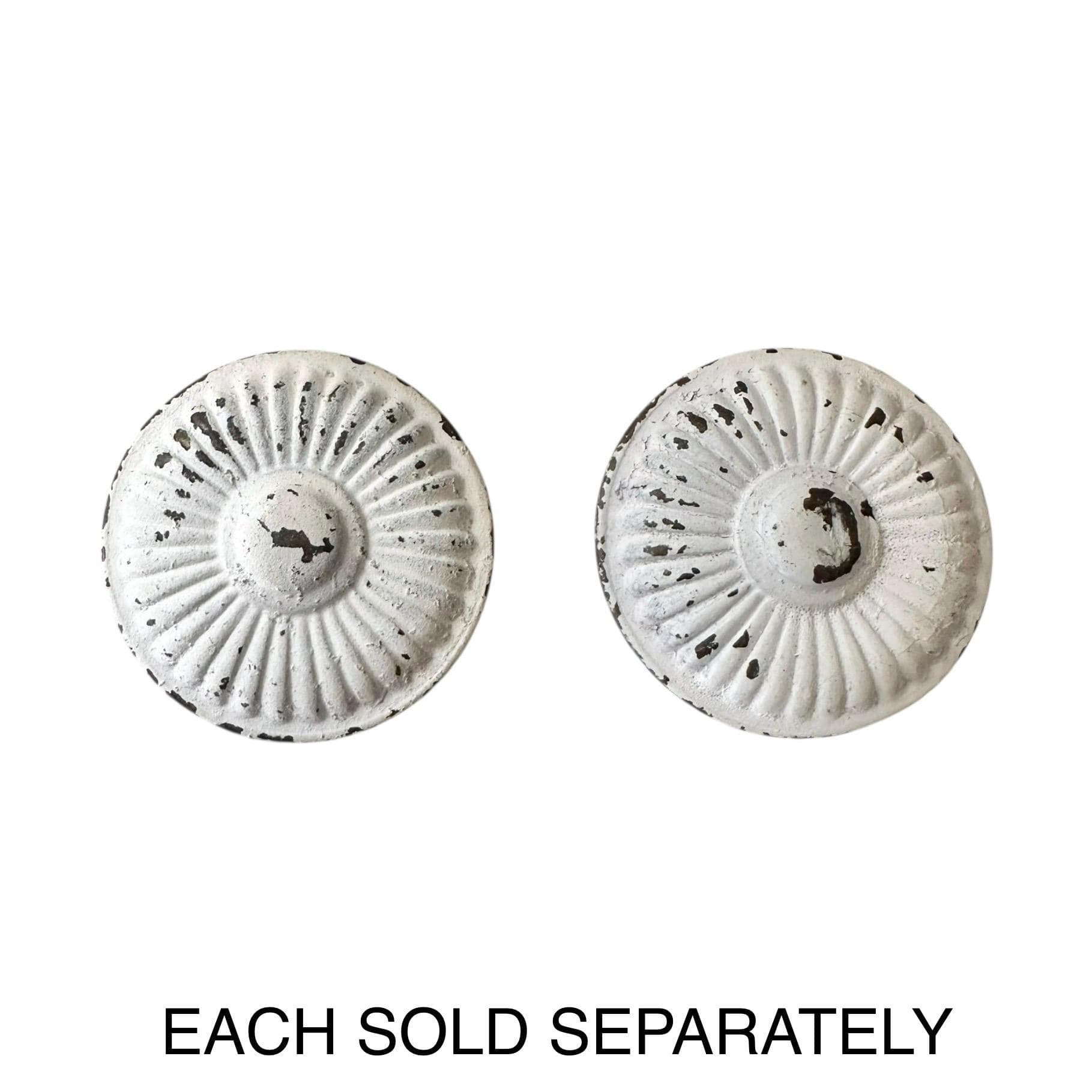 Thomasville Allegro Round Sunburst Knob Hardware - Original Vintage Brass Drawer Pull for 1970s Faux Bamboo Dresser or Nightstand - Size 1" - Thumbnail 15