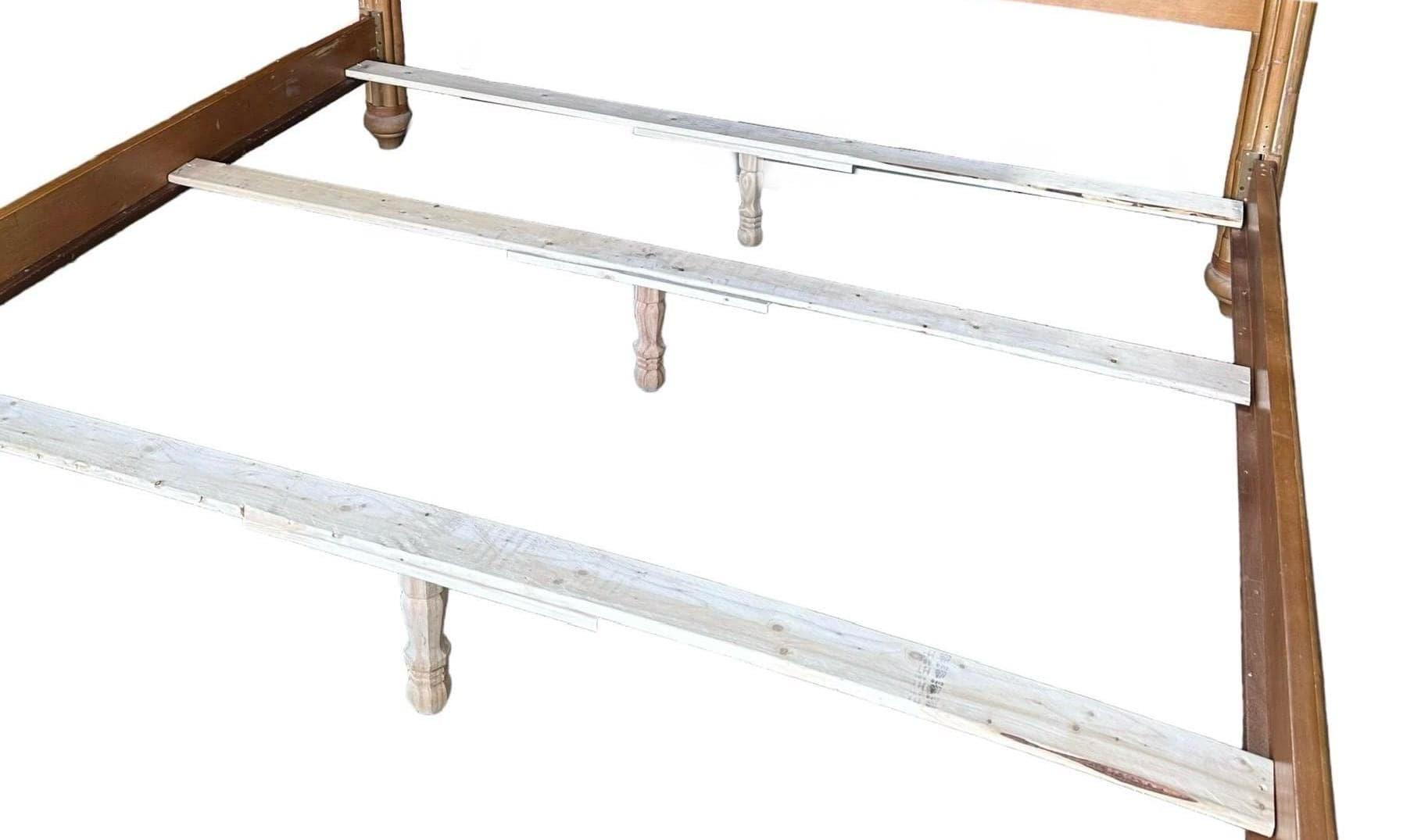 Rattan King Bed with Bamboo Wood Posts - 4 Poster Headboard & Footboard Coastal Chippendale Hollywood Regency Tommy Bahama Style Furniture - Thumbnail 4