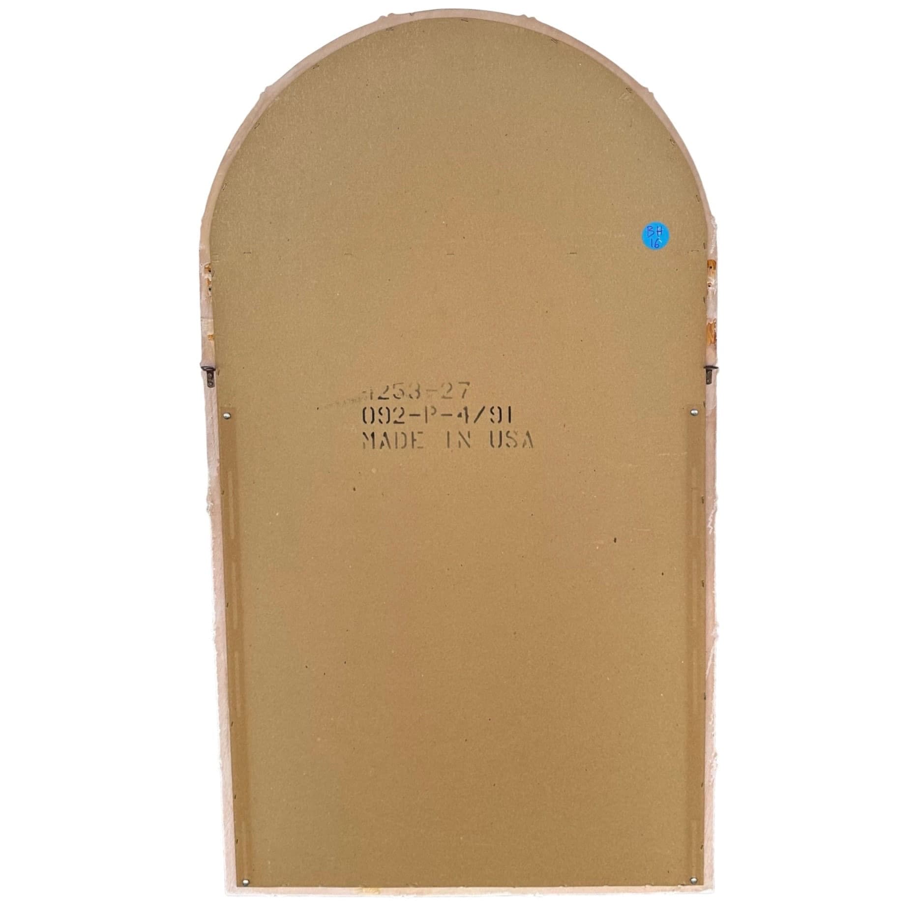 Faux Bamboo & Wicker Mirror 51x29 LOCAL PICKUP Vintage Broyhill Rounded Whitewash Coastal Hollywood Regency Style - Thumbnail 9