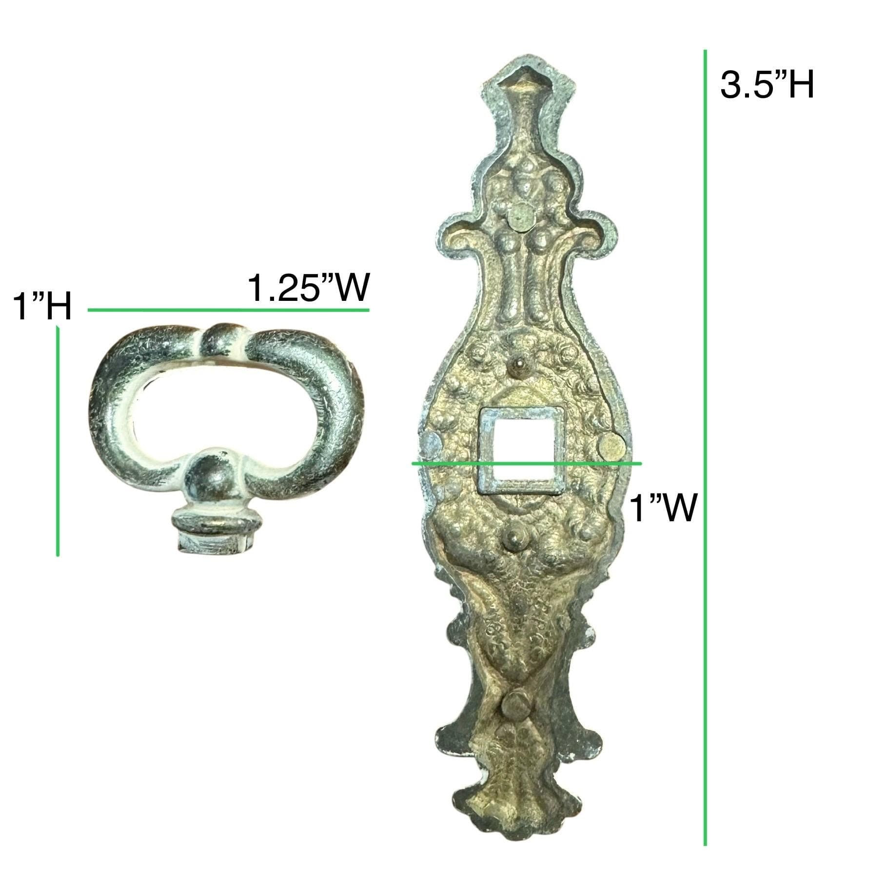 Vintage Henry Link Bali Hai Backplate & Knob Hardware - Original 1970s Faux Bamboo Dresser, Chest, or Armoire Replacement - Thumbnail 6