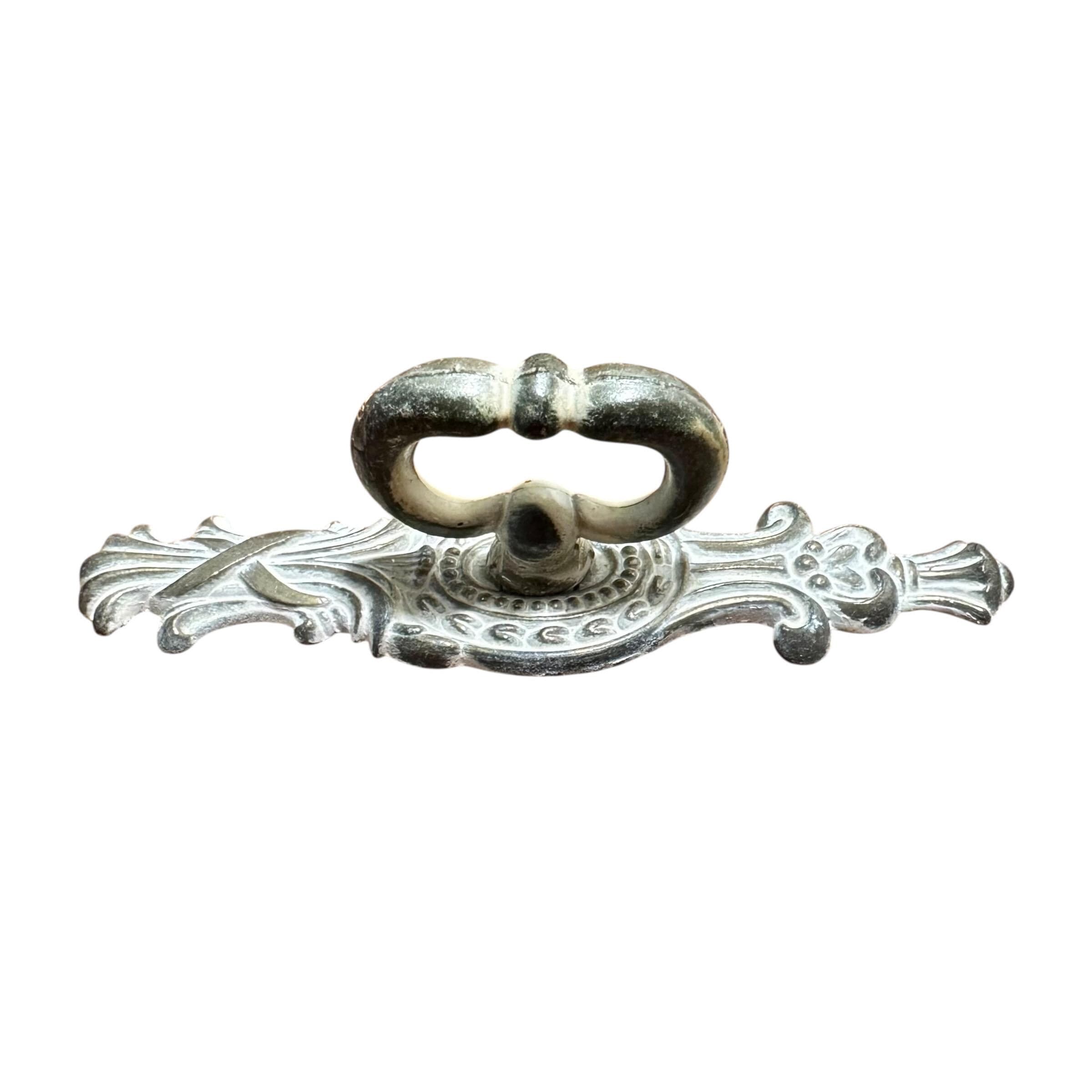 Vintage Henry Link Bali Hai Backplate & Knob Hardware - Original 1970s Faux Bamboo Dresser, Chest, or Armoire Replacement - Thumbnail 4