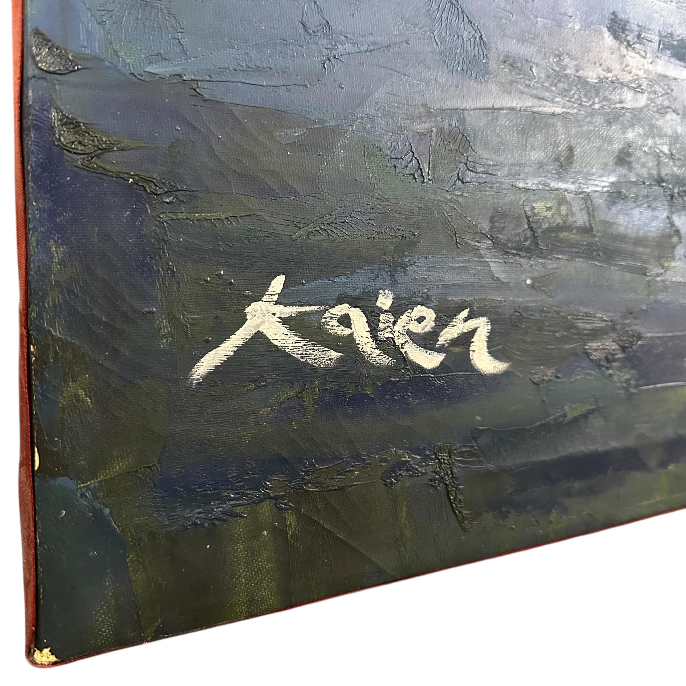 Vintage Mediterranean Sailboat Painting – Coastal Harbor Impasto Art (72x48) - Thumbnail 8