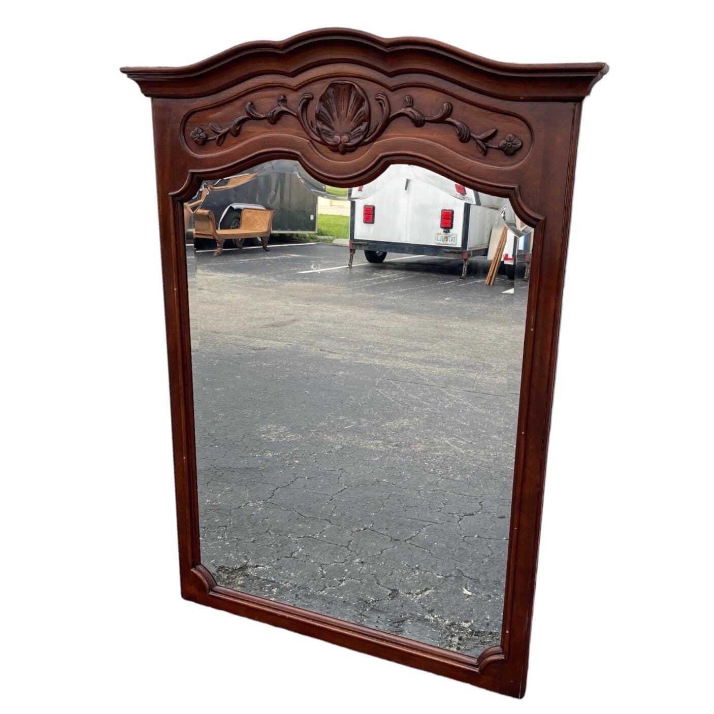 French Provincial Mirror 51x37 LOCAL PICKUP Vintage Century Furniture Wood Wall Mirror - Thumbnail 7