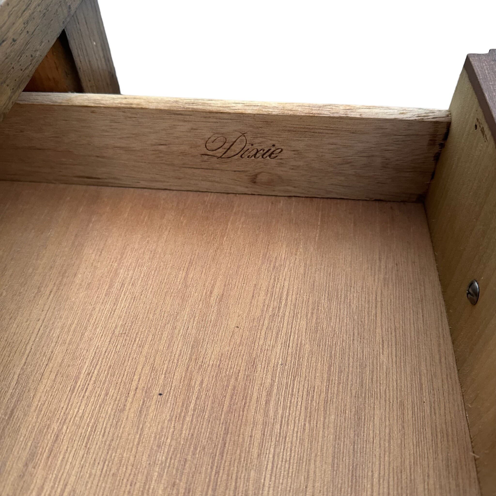 Faux Bamboo Desk and Lighted Bookcase by Dixie ShangriLa - Rare 2 Piece Vintage Chinoiserie Wood Hollywood Regency Bookshelf Hutch Furniture - Thumbnail 7