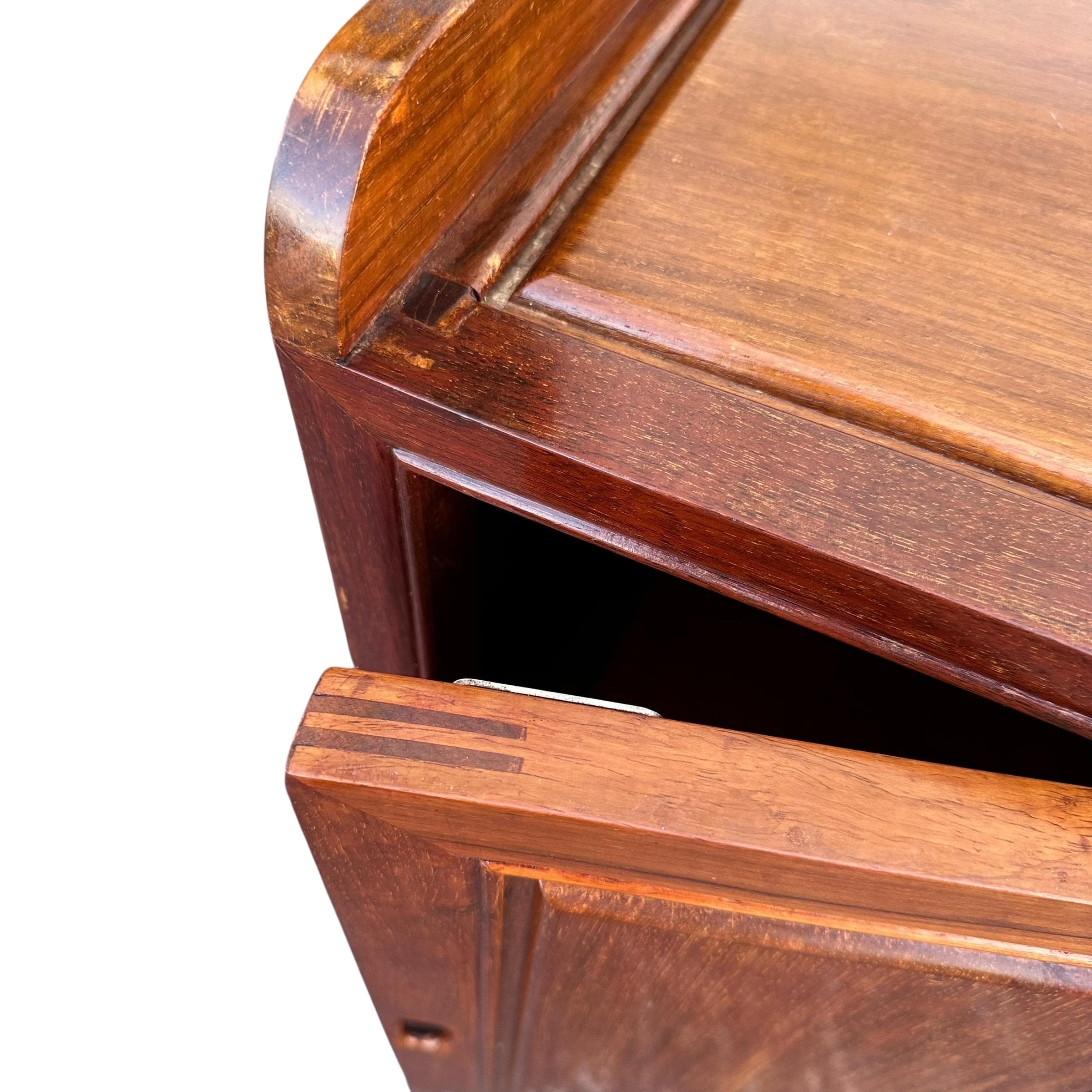 Vintage Chinoiserie Cabinet - Solid Wood Accent Table, Mortise & Tenon Joinery - Thumbnail 4