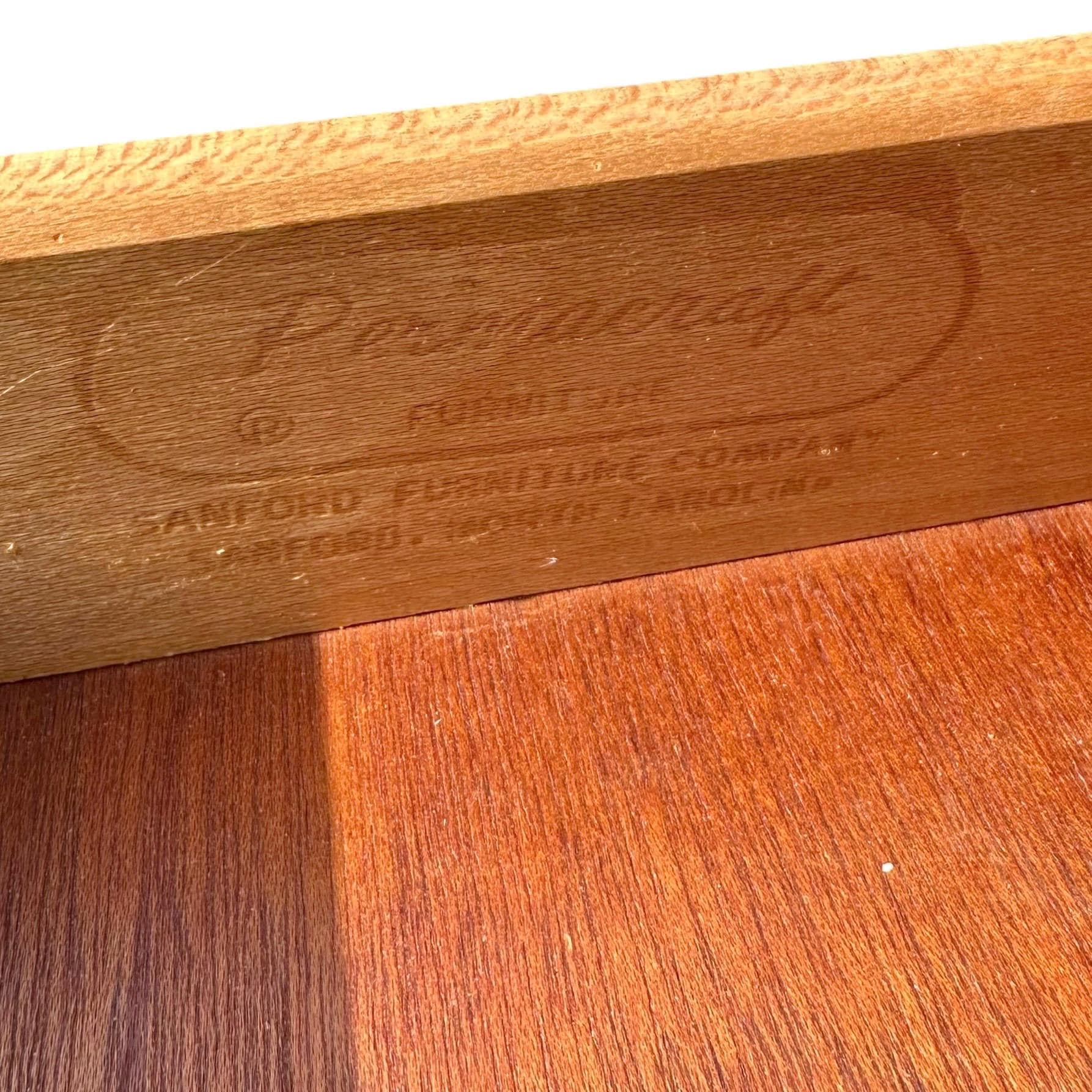 French Provincial Bachelor’s Chest by Permacraft 34W 31H - Vintage Cherry Wood Louis XV Serpentine 4 Drawer Large Nightstand Dresser Table - Thumbnail 5