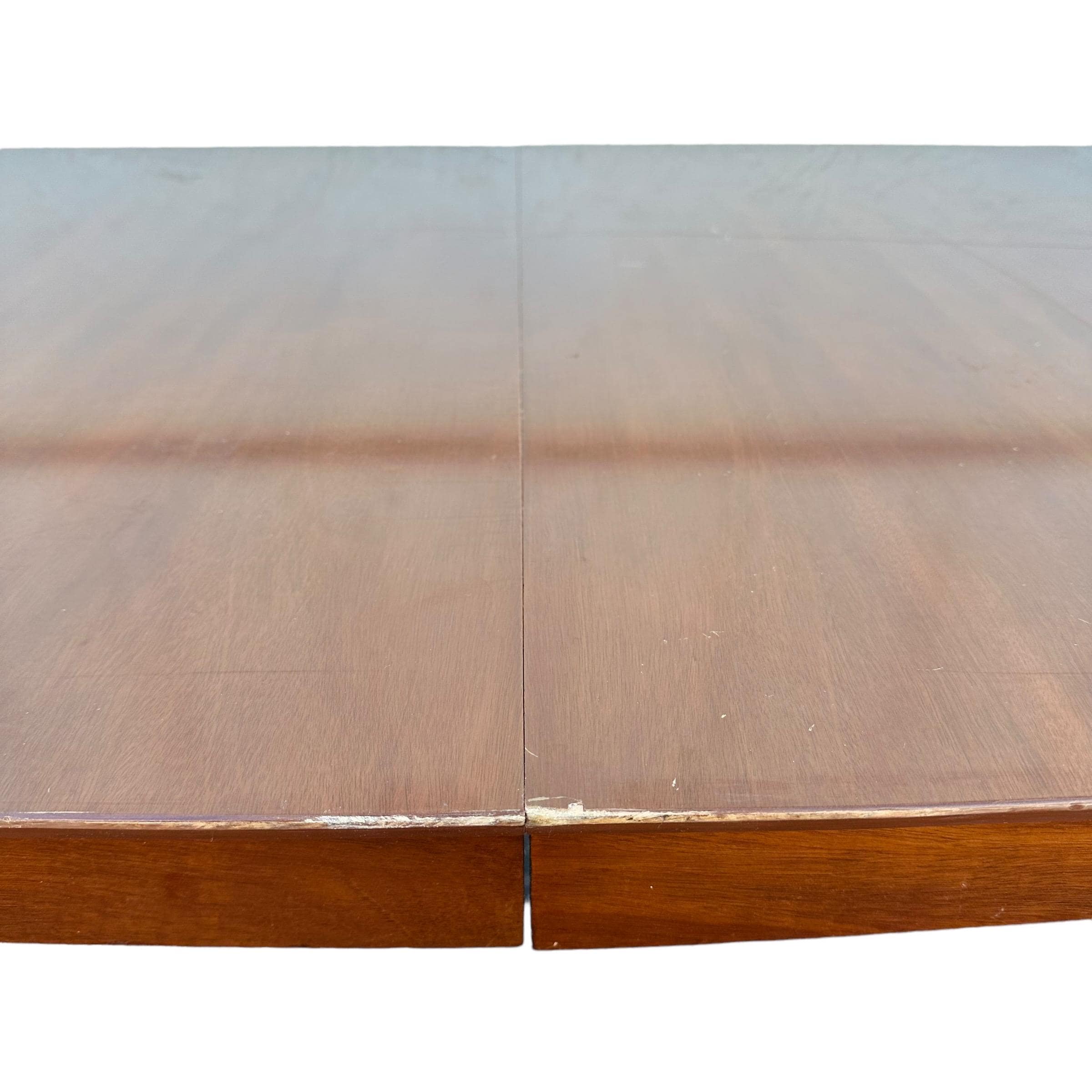 1950s Mid-Century Modern Dining Table Project by Drexel Dateline Collection 62" to 86" Long Mahogany Wood with 2 Leaves MCM - Thumbnail 6