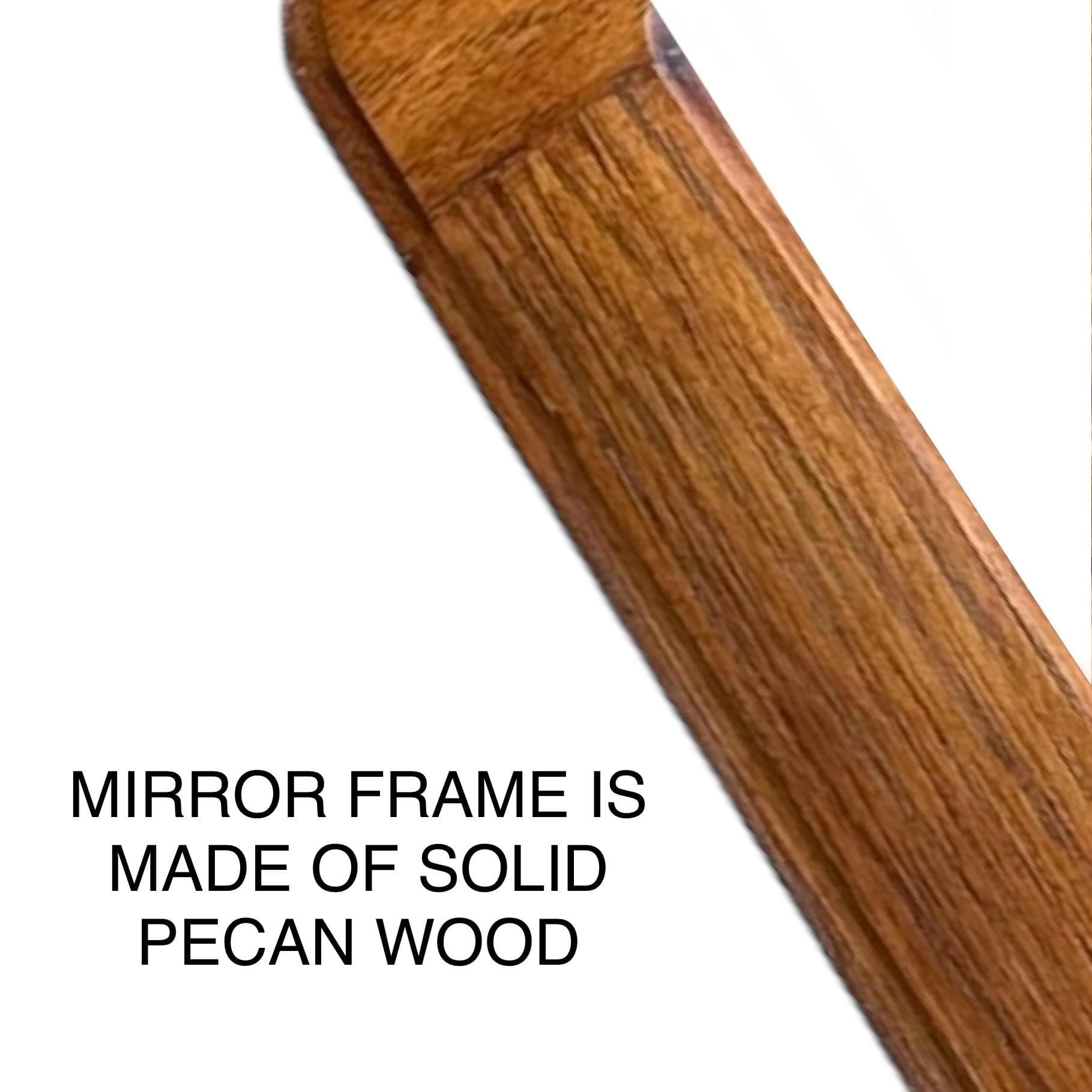 TriFold Mirror by Thomasville Mystique 59x50 - Vintage 3 Panel Pecan Wood Dresser Vanity Chinoiserie Asian Style Furniture - Thumbnail 4