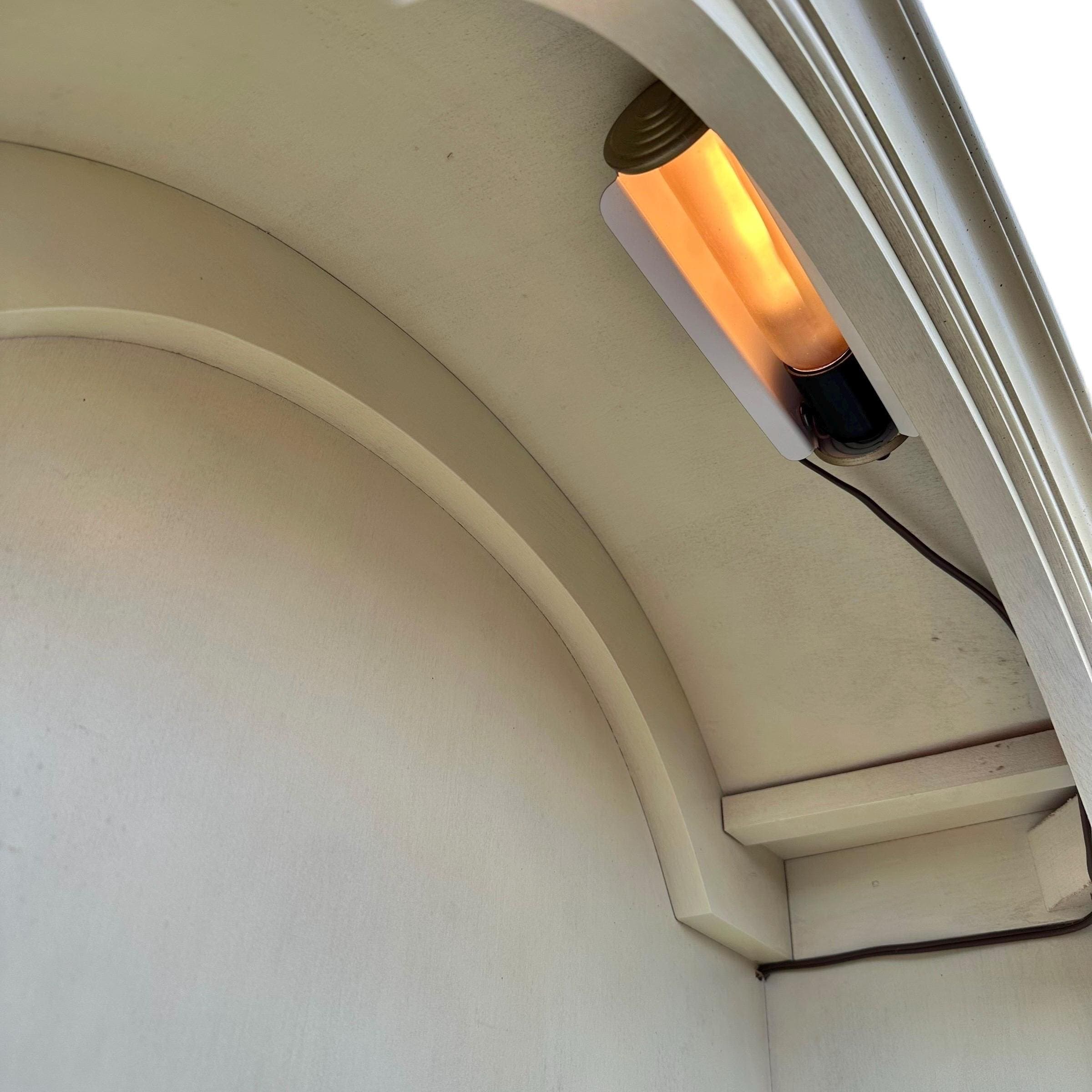 Vintage Faux Bamboo Secretary Desk with Hutch by Jasper Cabinet - Lighted Glass Bookcase, Skeleton Key, Hollywood Regency Chinoiserie Style - Thumbnail 5