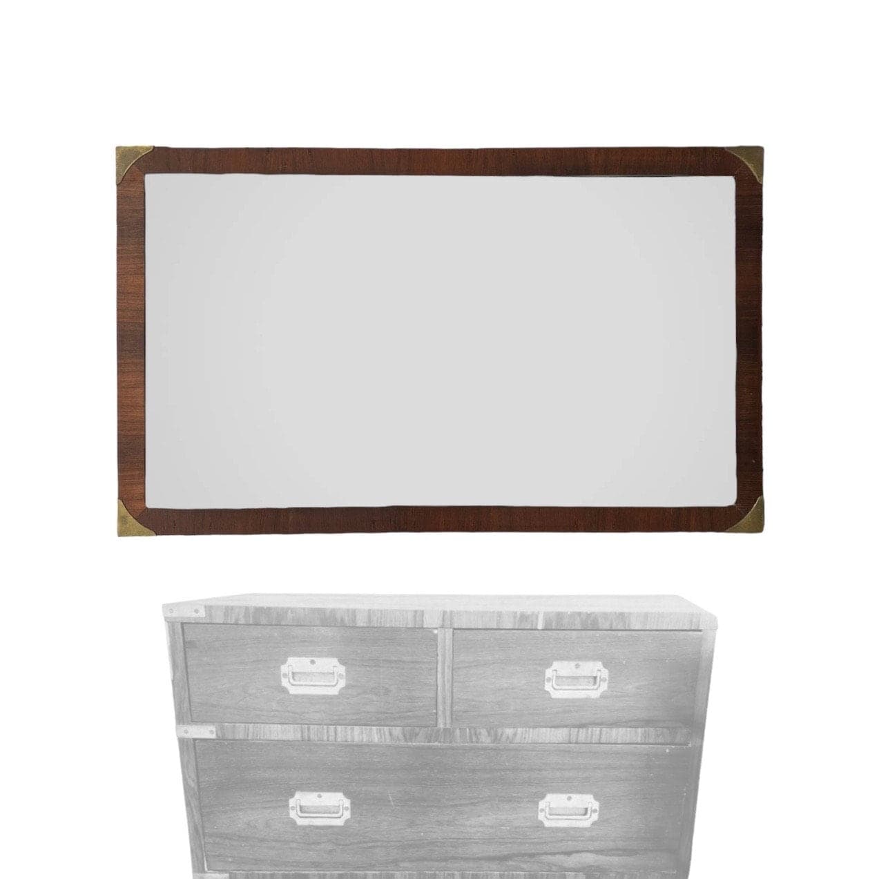 Vintage Midcentury Mirror by John Stuart LOCAL PICKUP Rosewood & Brass - Thumbnail 8