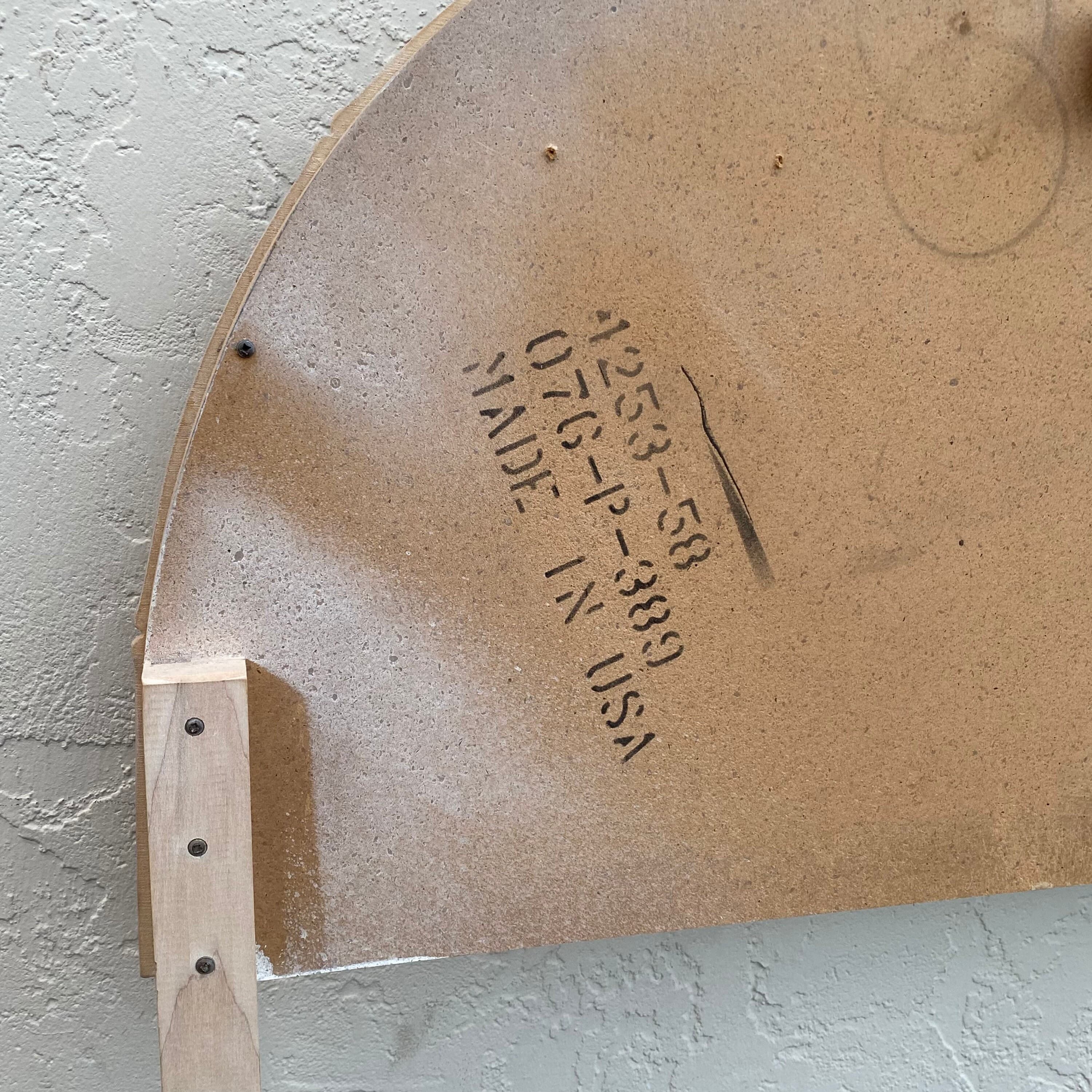 Vintage King Headboard with Faux Bamboo & Rattan - White Wash Wood Half Moon Style Coastal Bedroom Furniture - Thumbnail 8