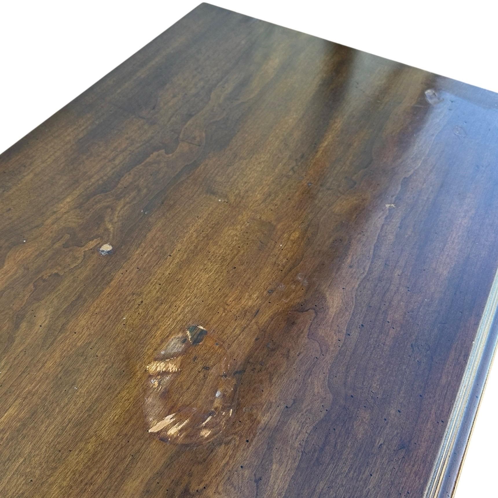 Vintage Drexel Heritage Tryon Manor Dresser 71” English Tudor Style, Solid Wood, Brass Pulls - Thumbnail 6