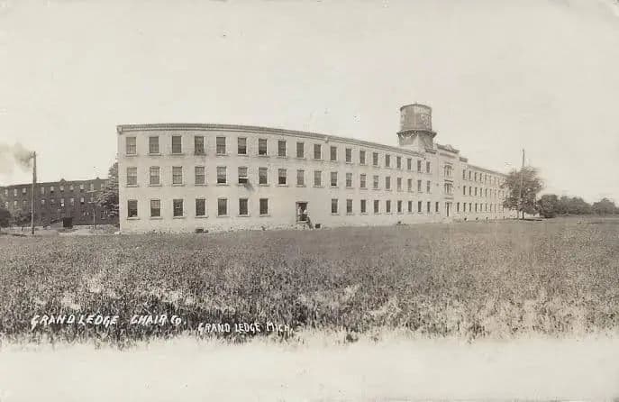 Vintage 1940s Blue Leather and Walnut Grand Ledge Chair Company Club Chairs - Rare Find - Thumbnail 8