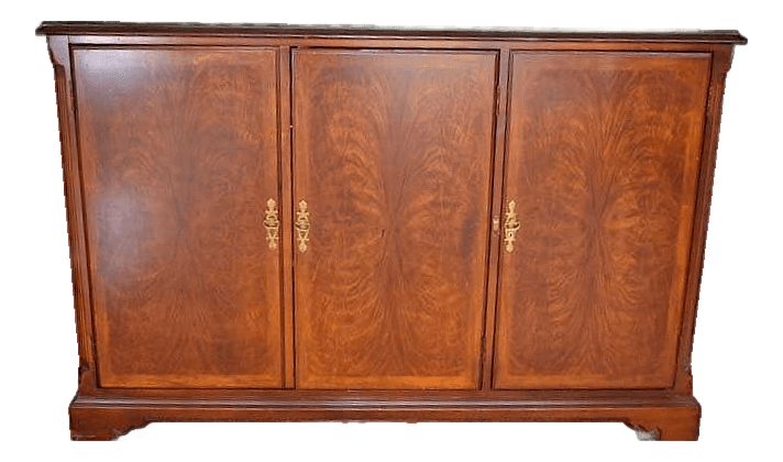 Drexel Heritage Flame Mahogany 60" Georgian Credenza 'Made Expressly for the Ritz-Carlton Hotel' - Vintage Late 20th Century - Thumbnail 2