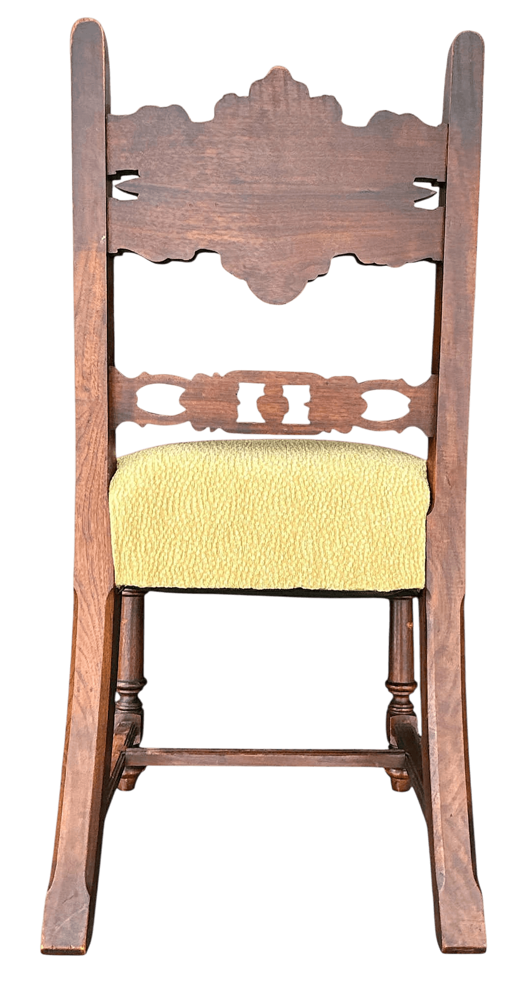 Baker Furniture Attributed 1920s Antique Carved Walnut Renaissance Revival Dining Chairs With New Kravet Seat Upholstery - Set of 4 - Thumbnail 6