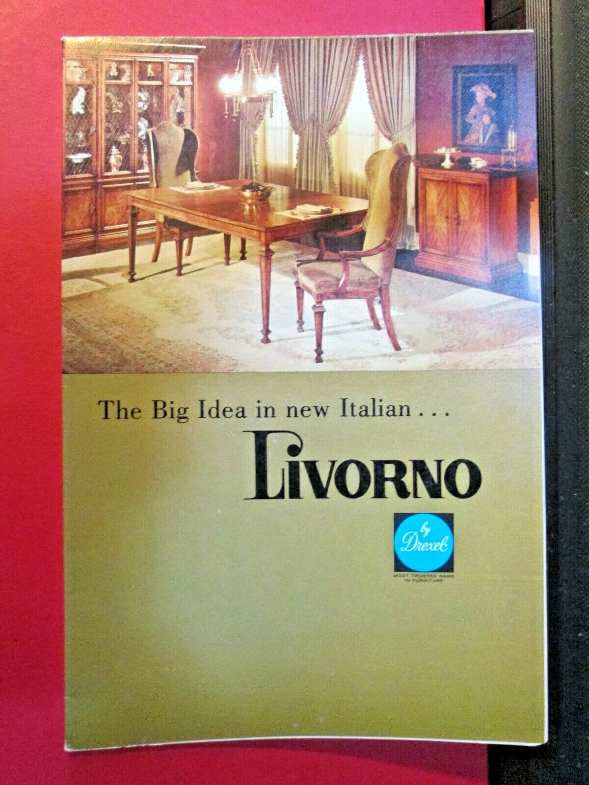 Drexel ‘Livorno’ Italian Neoclassical Pecan Wood Dining Table - 102” Fully Extended and 6 Chairs - Made in 1968 - Thumbnail 7