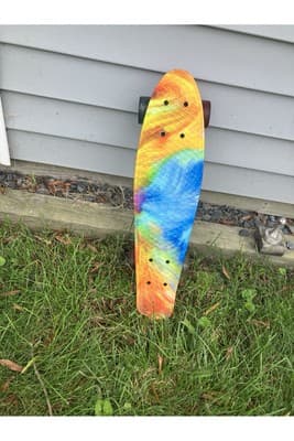 Skatro Picasso Mini Cruiser Skateboard 22x6inch Retro Style Plastic Board - Thumbnail 4