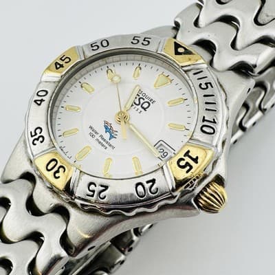 Vintage ESQ Swiss By Movado Women’s Stainless Submersible 330ft Diver Watch - Image 1