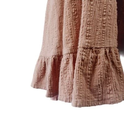 Showpo Terracotta Brown Ruffle Mini Dress AU 10 US 6 Cotton Tie Back Deep V Neck - Thumbnail 8